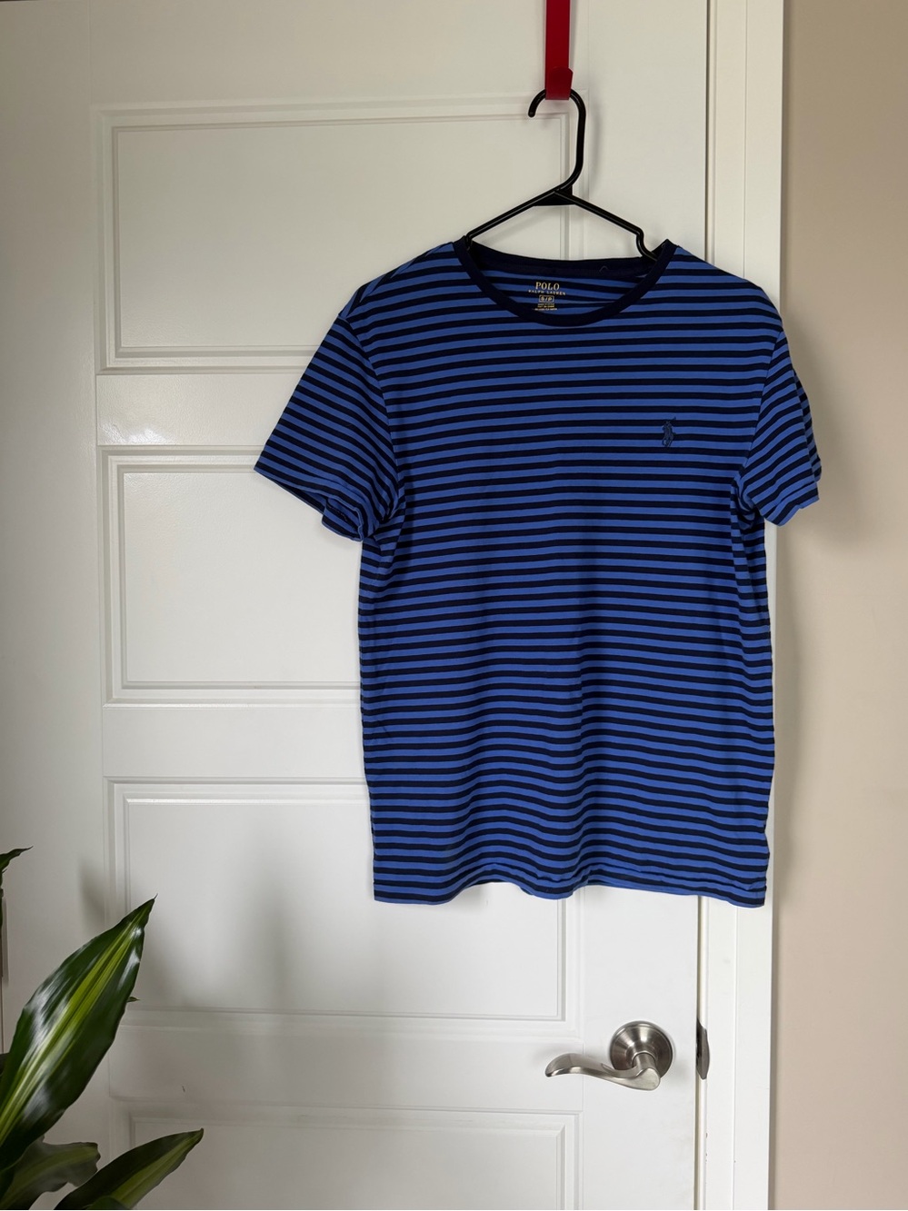 Polo by Ralph Lauren Blue & Black Striped Crew Tee